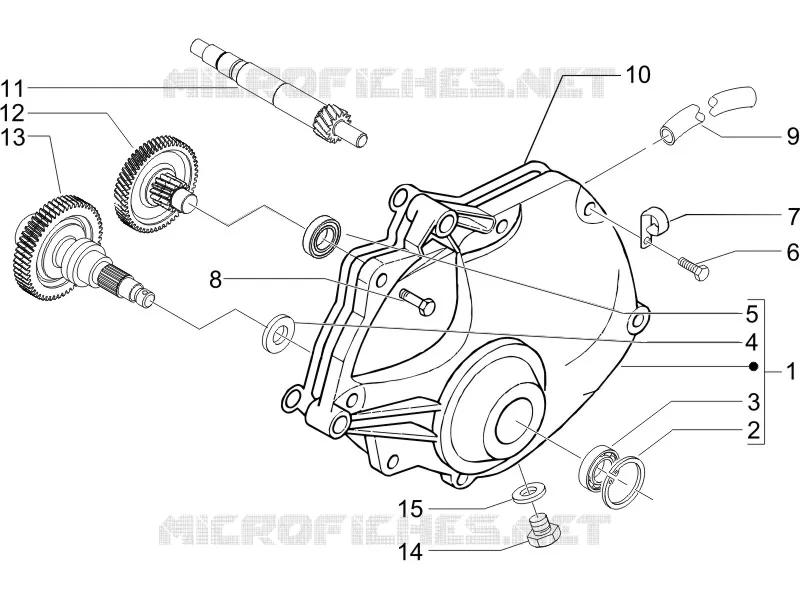 Ensemble réducteur PIAGGIO PIAGGIO-SCOOTER 500 X9 2006  X9 Evolution
