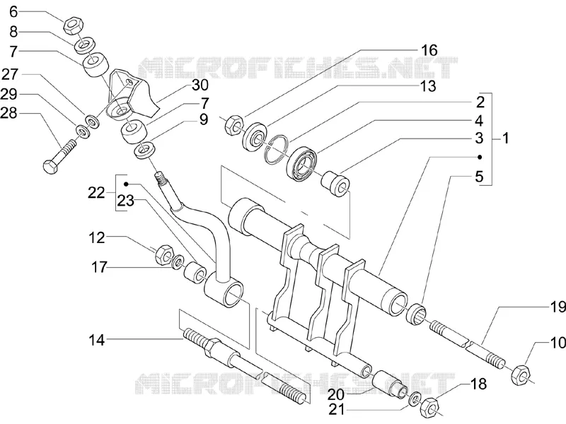 Bras oscillant PIAGGIO PIAGGIO-SCOOTER 500 X9 2006  X9 Evolution ABS