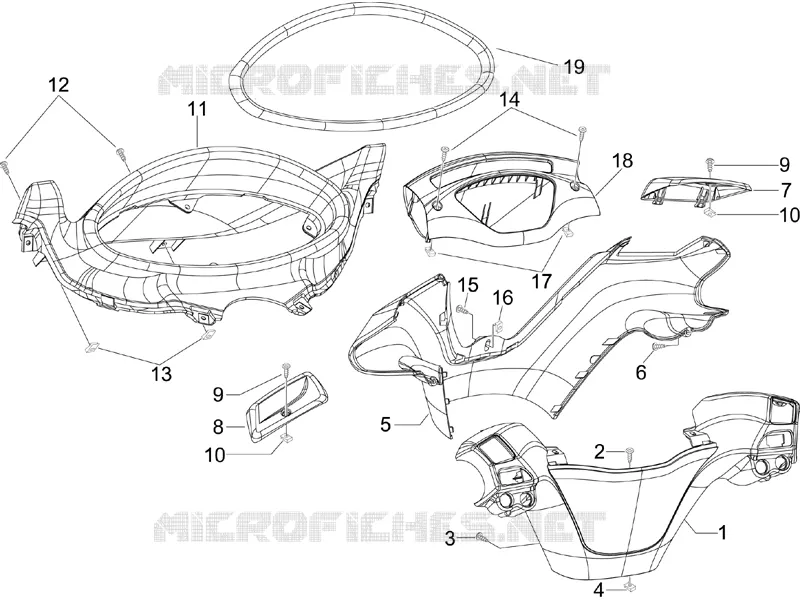 Couvertures guidon PIAGGIO PIAGGIO-SCOOTER 500 X9 2006  X9 Evolution ABS