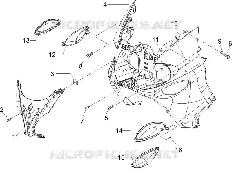 Tablier avant PIAGGIO PIAGGIO-SCOOTER 500 X9 2007  X9 Evolution ABS
