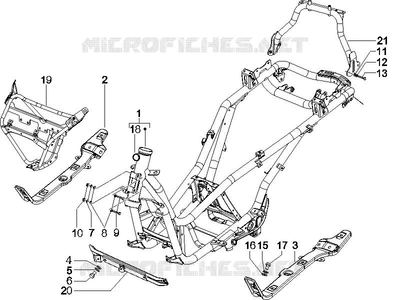 Châssis/coque PIAGGIO PIAGGIO-SCOOTER 125 X-EVO 2015  X Evo Euro 3