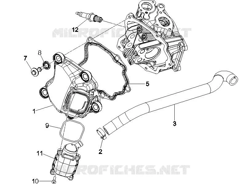 Couvercle culasse PIAGGIO PIAGGIO-SCOOTER 125 X-EVO 2016  X Evo Euro 3