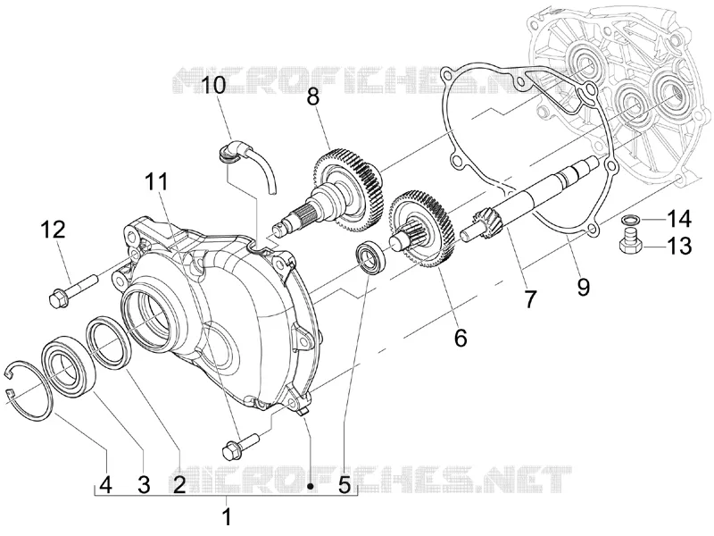 Ensemble réducteur PIAGGIO PIAGGIO-SCOOTER 125 X-EVO 2015  X Evo Euro 3
