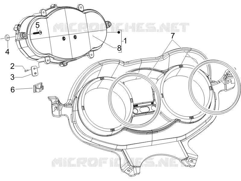 Groupe instruments - Cruscotto PIAGGIO PIAGGIO-SCOOTER 125 X-EVO 2012  X Evo Euro 3