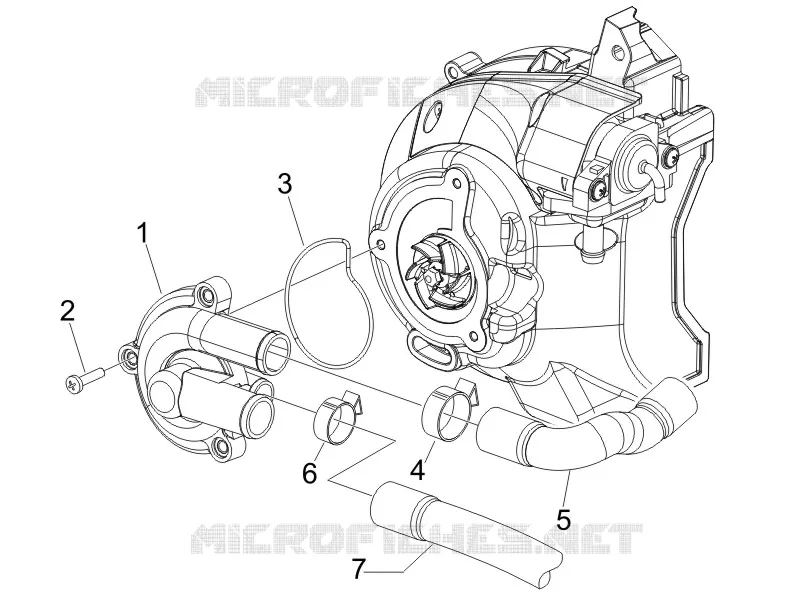 Pompe à eau PIAGGIO PIAGGIO-SCOOTER 125 X-EVO 2009  X Evo Euro 3