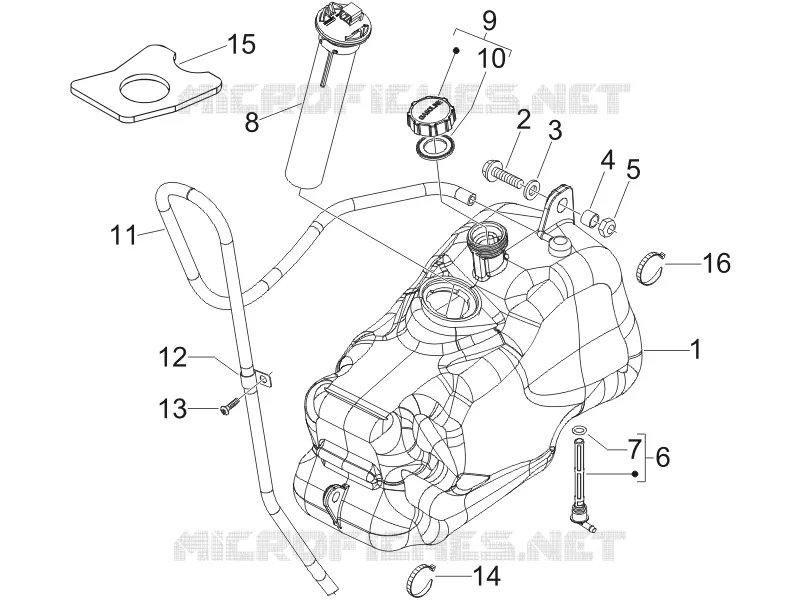 Réservoir carburant PIAGGIO PIAGGIO-SCOOTER 125 X-EVO 2010  X Evo Euro 3