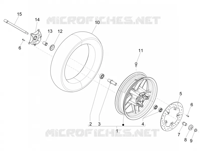 Roue avant PIAGGIO PIAGGIO-SCOOTER 125 X-EVO 2014  X Evo Euro 3