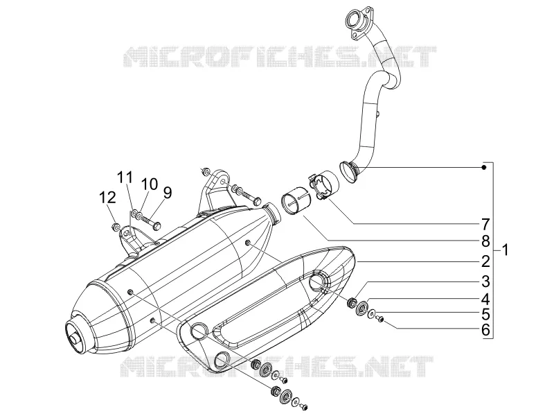Silencieux PIAGGIO PIAGGIO-SCOOTER 125 X-EVO 2008  X Evo Euro 3