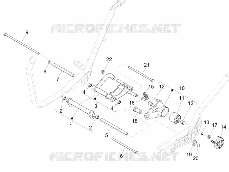 Bras oscillant PIAGGIO PIAGGIO-SCOOTER 125 X-EVO 2013  X Evo Euro 3