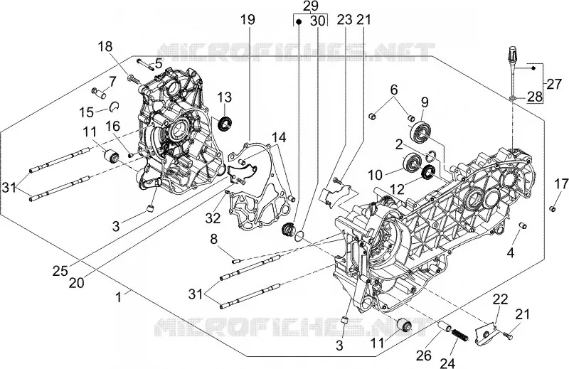 Carter moteur PIAGGIO PIAGGIO-SCOOTER 125 X-EVO 2015  X Evo Euro 3