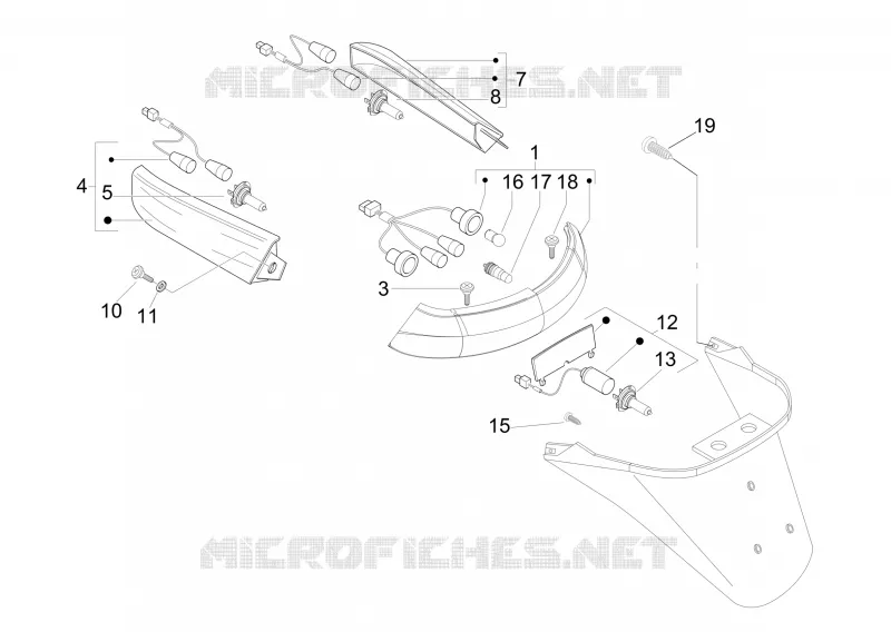 Eclairages arrière - Clignotants PIAGGIO PIAGGIO-SCOOTER 125 X-EVO 2009  X Evo Euro 3