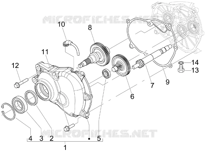 Ensemble réducteur PIAGGIO PIAGGIO-SCOOTER 125 X-EVO 2014  X Evo Euro 3