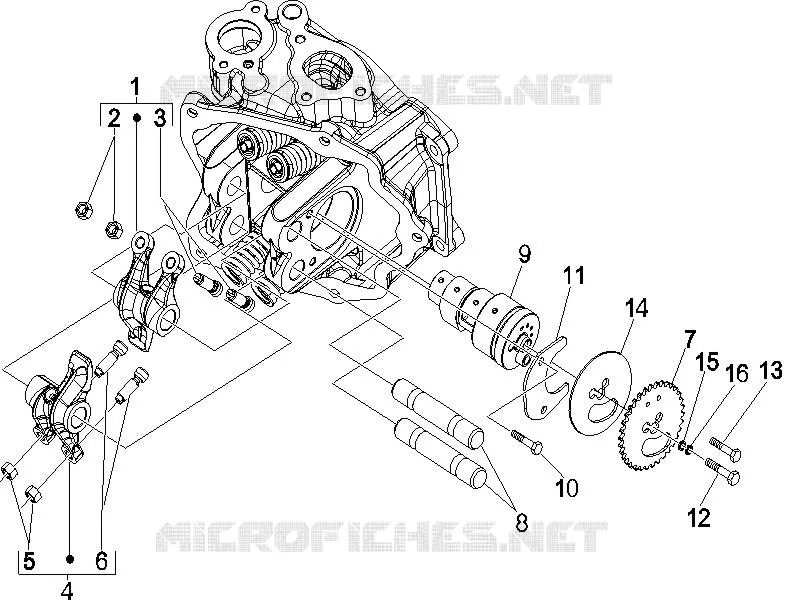Groupe support balanciers PIAGGIO PIAGGIO-SCOOTER 125 X-EVO 2009  X Evo Euro 3