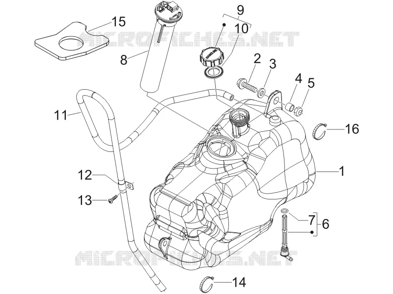 Reservoir carburant PIAGGIO PIAGGIO-SCOOTER 125 X-EVO 2010  X Evo Euro 3
