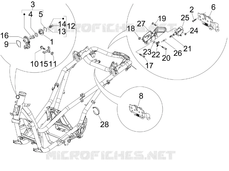 Serrures PIAGGIO PIAGGIO-SCOOTER 125 X-EVO 2008  X Evo Euro 3