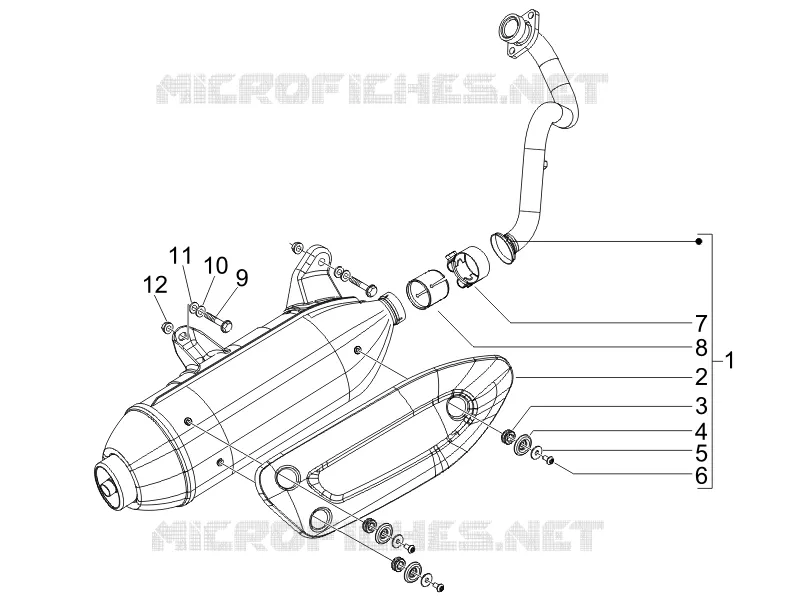 Silencieux PIAGGIO PIAGGIO-SCOOTER 125 X-EVO 2011  X Evo Euro 3