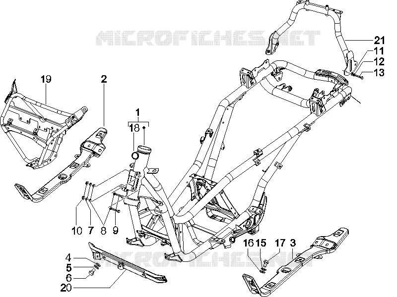 Châssis/coque PIAGGIO PIAGGIO-SCOOTER 250 X-EVO 2011  X Evo Euro 3
