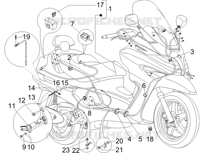 Faisceau de câbles principal PIAGGIO PIAGGIO-SCOOTER 250 X-EVO 2008  X Evo Euro 3