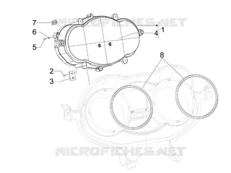 Groupe instruments - Cruscotto PIAGGIO PIAGGIO-SCOOTER 250 X-EVO 2009  X Evo Euro 3