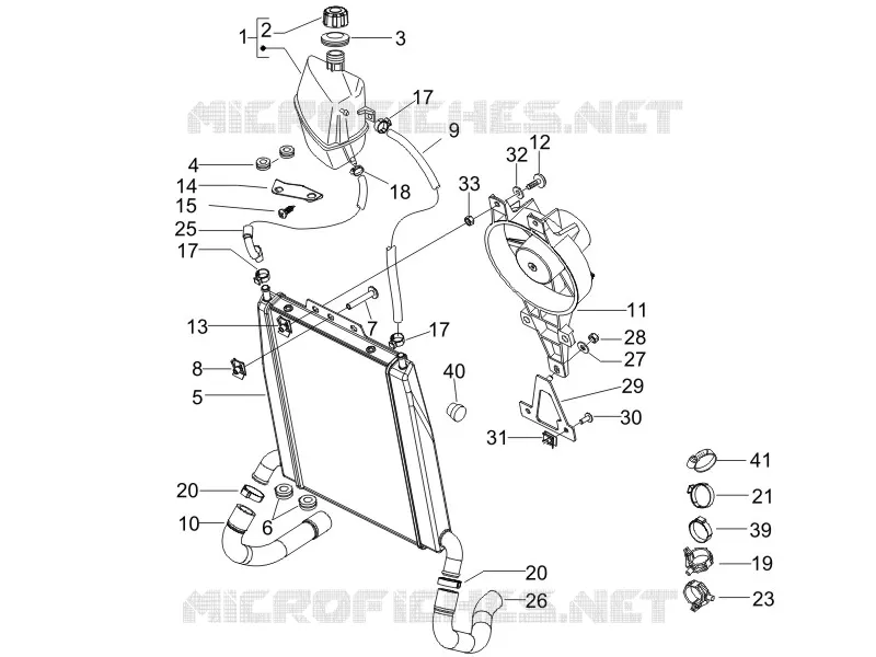 Instalation de refoidissement PIAGGIO PIAGGIO-SCOOTER 250 X-EVO 2013  X Evo Euro 3