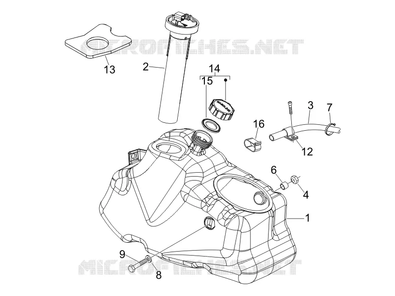 Réservoir carburant PIAGGIO PIAGGIO-SCOOTER 250 X-EVO 2012  X Evo Euro 3