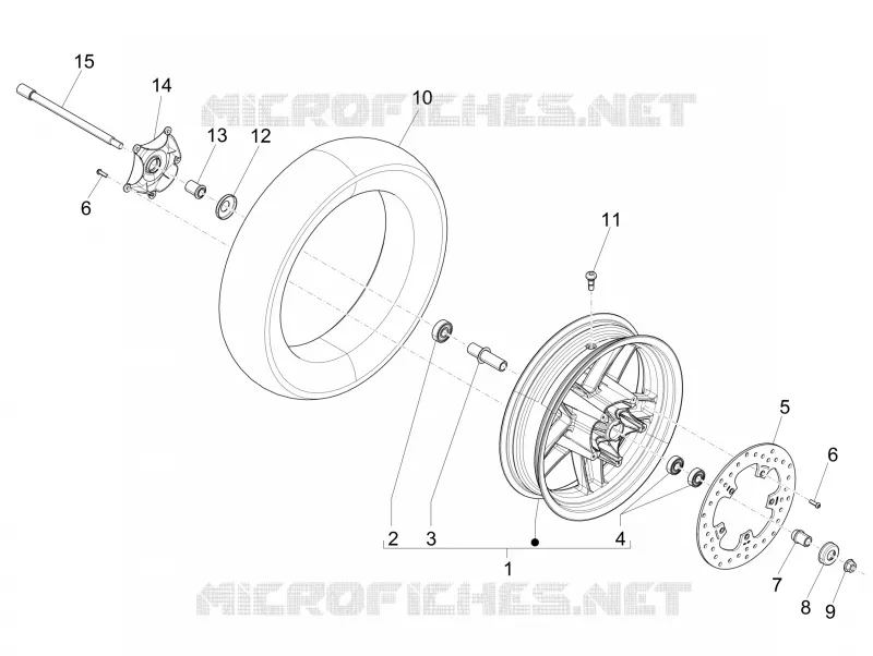 Roue avant PIAGGIO PIAGGIO-SCOOTER 250 X-EVO 2007  X Evo Euro 3