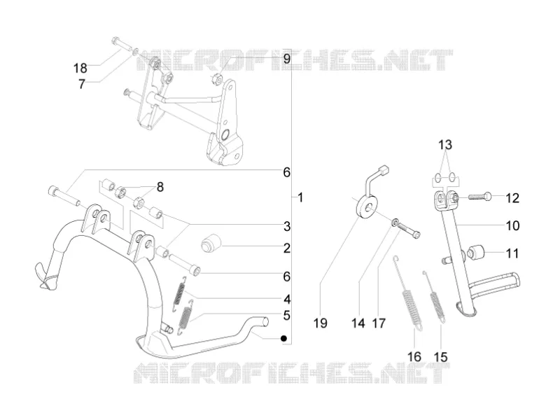Béquille/s PIAGGIO PIAGGIO-SCOOTER 400 X-EVO 2009  X Evo Euro 3