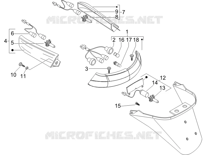 Eclairages arrière - Clignotants PIAGGIO PIAGGIO-SCOOTER 400 X-EVO 2007  X Evo Euro 3