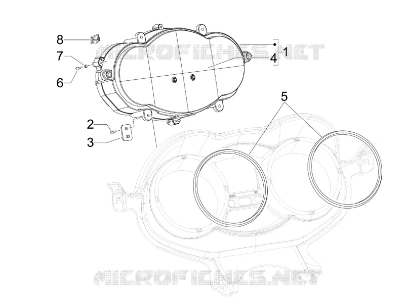 Groupe instruments - Cruscotto PIAGGIO PIAGGIO-SCOOTER 400 X-EVO 2010  X Evo Euro 3