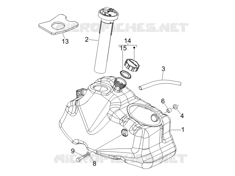 Réservoir carburant PIAGGIO PIAGGIO-SCOOTER 400 X-EVO 2008  X Evo Euro 3