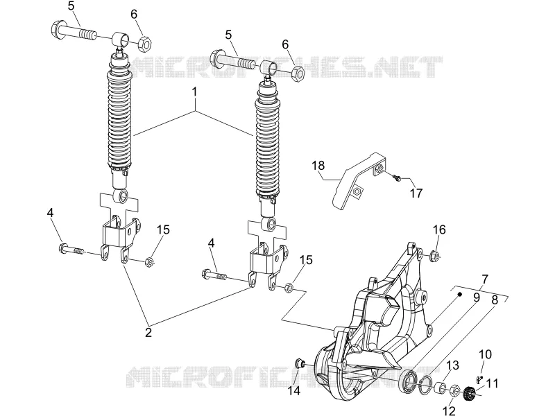Suspension arrière - Amortisseur/s PIAGGIO PIAGGIO-SCOOTER 400 X-EVO 2010  X Evo Euro 3