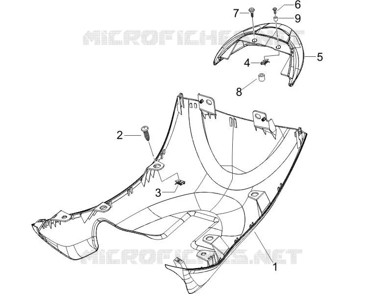 Couvertures laterales - Spoiler PIAGGIO PIAGGIO-SCOOTER 100 ZIP 2008  Zip 4T
