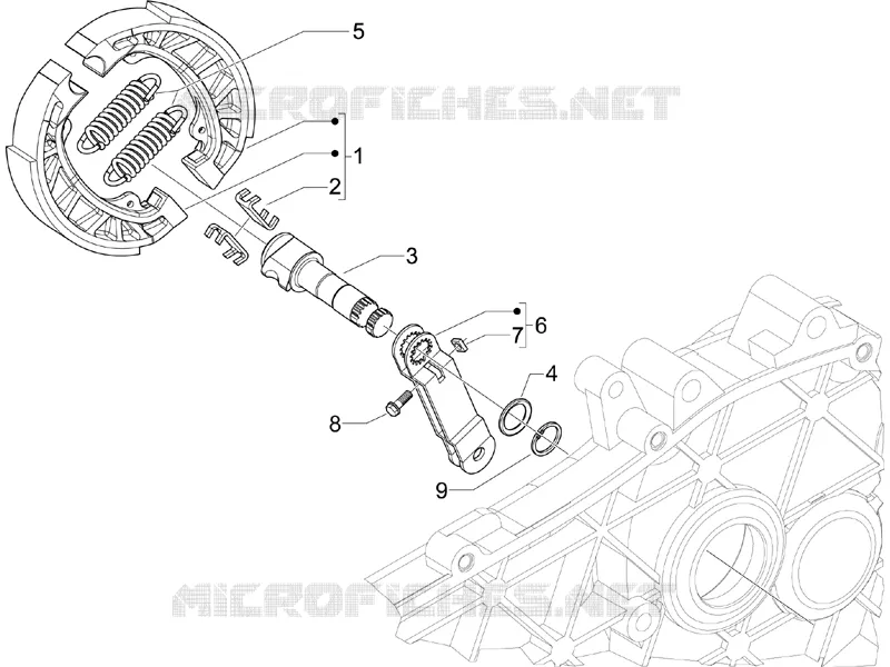 Frein posterieur - Mâchoire PIAGGIO PIAGGIO-SCOOTER 100 ZIP 2008  Zip 4T