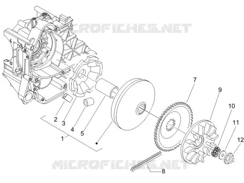 Poulie motrice PIAGGIO PIAGGIO-SCOOTER 100 ZIP 2009  Zip 4T