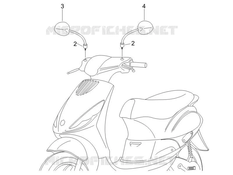 Rétroviseur/s PIAGGIO PIAGGIO-SCOOTER 100 ZIP 2008  Zip 4T