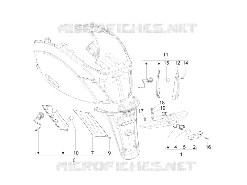 Eclairages arrière - Clignotants PIAGGIO PIAGGIO-SCOOTER 50 ZIP 2011  Zip 2T