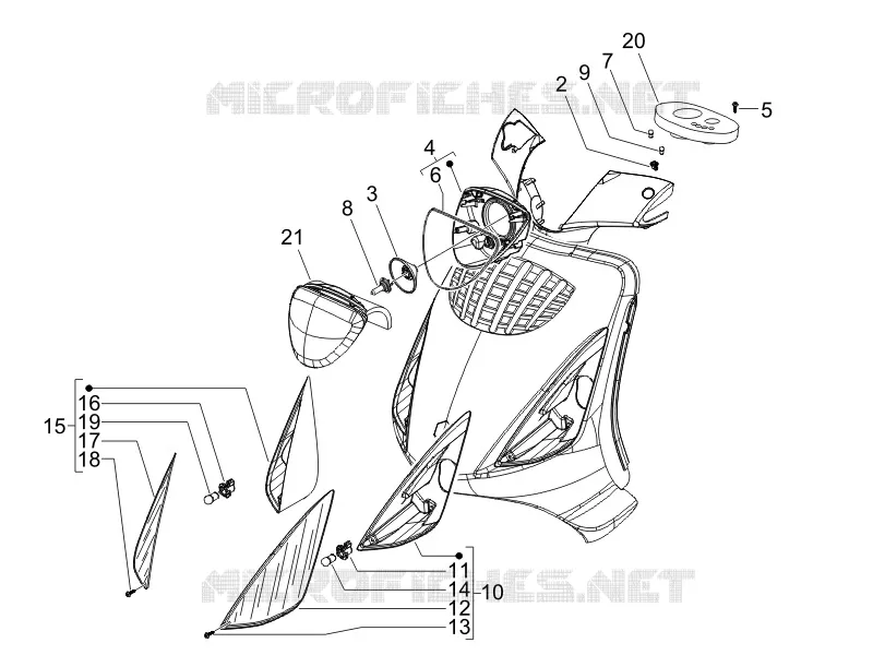 Eclairages avant - Clignotants PIAGGIO PIAGGIO-SCOOTER 50 ZIP 2015  Zip 2T