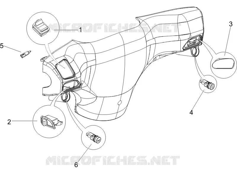 Inverseurs - Commutateurs - Boutons - Interrupteurs PIAGGIO PIAGGIO-SCOOTER 50 ZIP 2015  Zip 2T