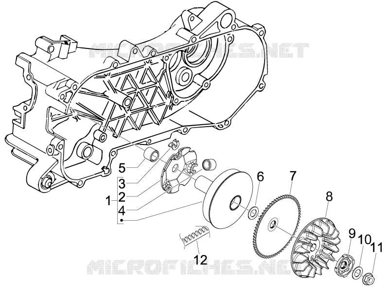 Poulie motrice PIAGGIO PIAGGIO-SCOOTER 50 ZIP 2011  Zip 2T