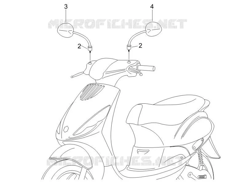 Rétroviseur/s PIAGGIO PIAGGIO-SCOOTER 50 ZIP 2010  Zip 2T