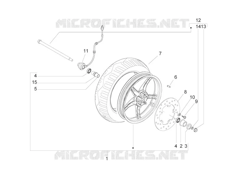 Roue avant PIAGGIO PIAGGIO-SCOOTER 50 ZIP 2009  Zip 2T