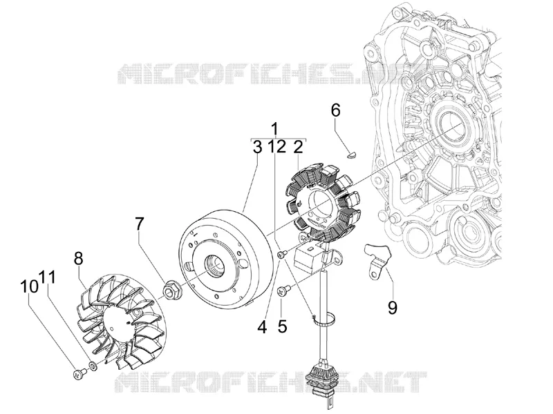 Volant magnetique PIAGGIO PIAGGIO-SCOOTER 50 ZIP 2012  Zip 2T