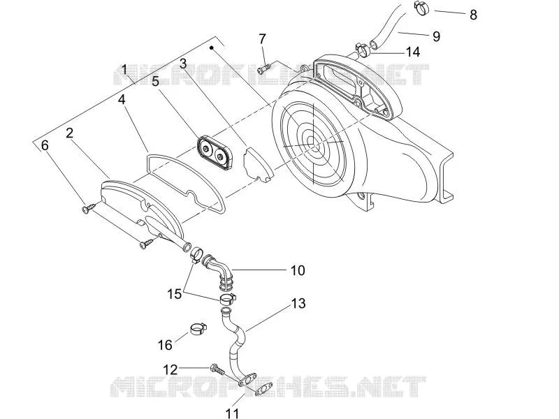 BOITE AIR SECONDAIRE PIAGGIO PIAGGIO-SCOOTER 50 ZIP 2012  Zip 4T