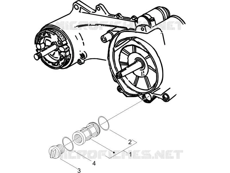 Couvercle volant magnetique - Filtre à huile PIAGGIO PIAGGIO-SCOOTER 50 ZIP 2013  Zip 4T