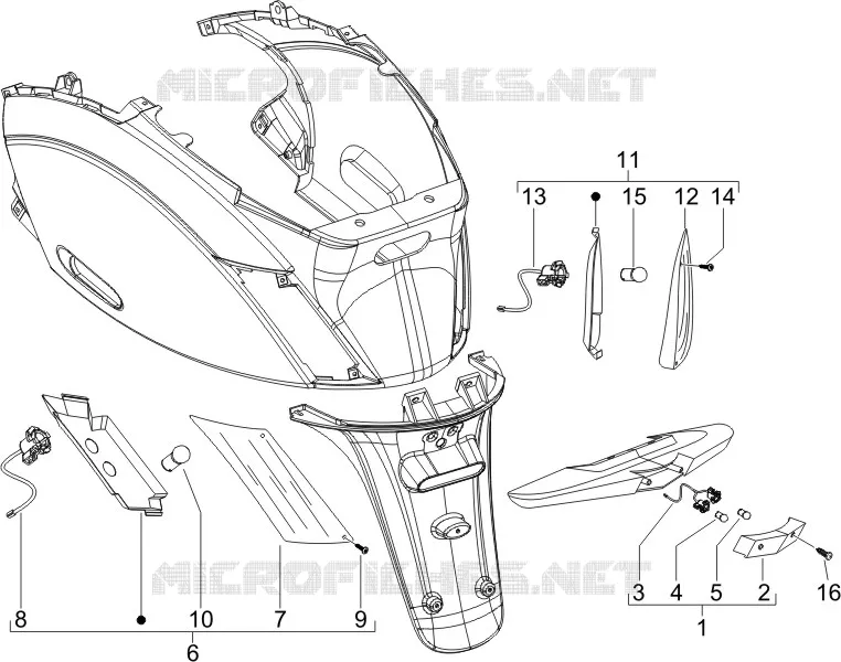 Eclairages arrière - Clignotants PIAGGIO PIAGGIO-SCOOTER 50 ZIP 2006  Zip 4T