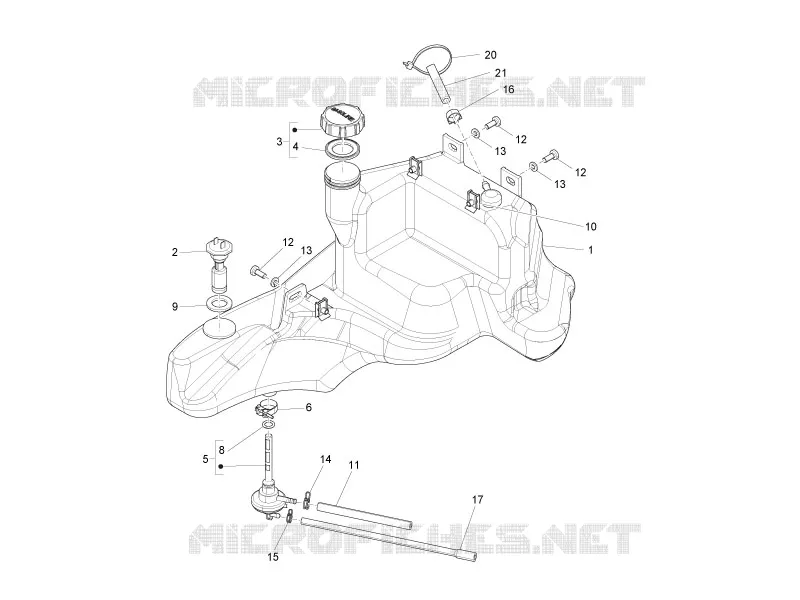 Réservoir carburant PIAGGIO PIAGGIO-SCOOTER 50 ZIP 2011  Zip 4T