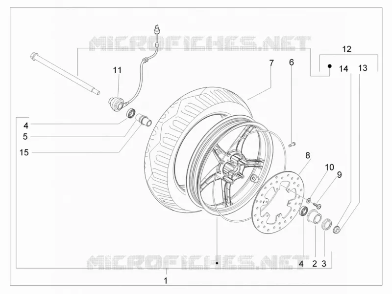 Roue avant PIAGGIO PIAGGIO-SCOOTER 50 ZIP 2006  Zip 4T