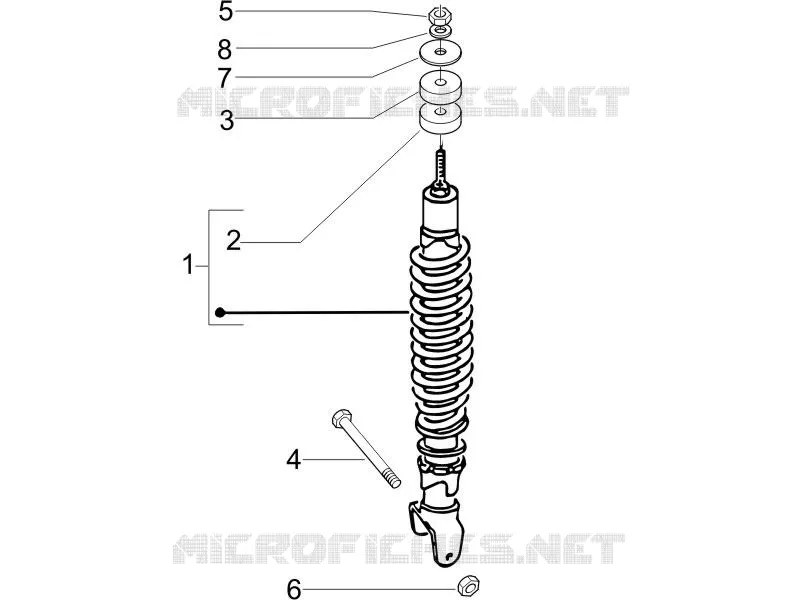 Suspension arrière - Amortisseur/s PIAGGIO PIAGGIO-SCOOTER 50 ZIP 2011  Zip 4T