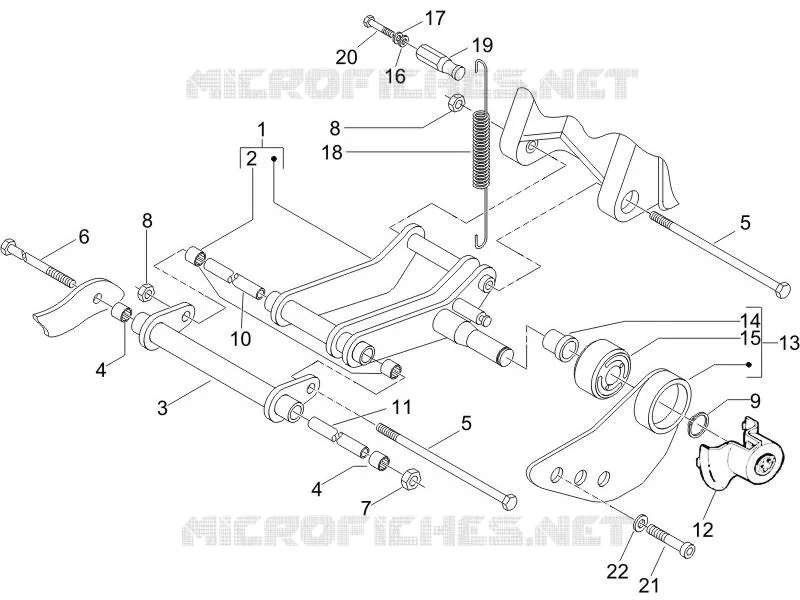 Bras oscillant PIAGGIO PIAGGIO-SCOOTER 50 ZIP 2015  Zip 4T 25 Km-h