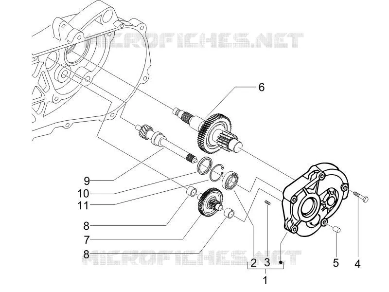 Ensemble réducteur PIAGGIO PIAGGIO-SCOOTER 50 ZIP 2014  Zip 4T 25 Km-h